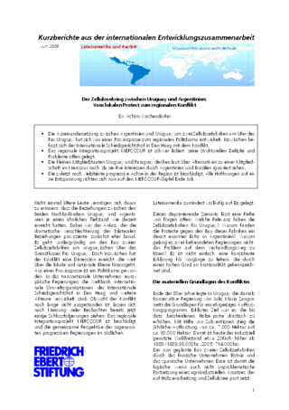 Der Zellulosekrieg zwischen Uruguay und Argentinien
