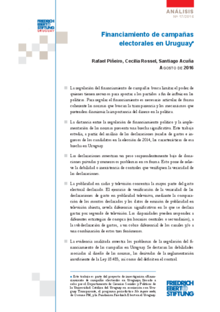 Financiamiento de campañas electorales en Uruguay